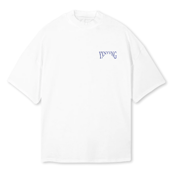 Tiānshǐ - Oversized Mock Neck Tee - white