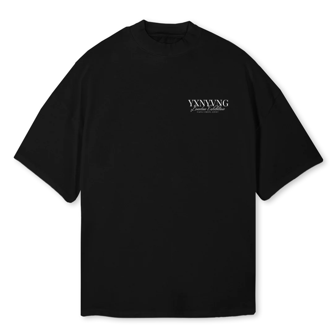 YXNYVNG - Oversized Mock Neck Tee - Black